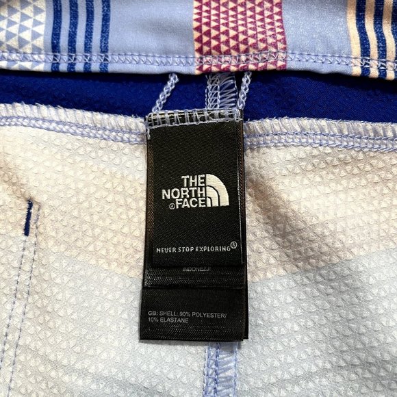 The North Face Women's Regular Striped Board Shorts Back Pocket Size 10 - Picture 3 of 10